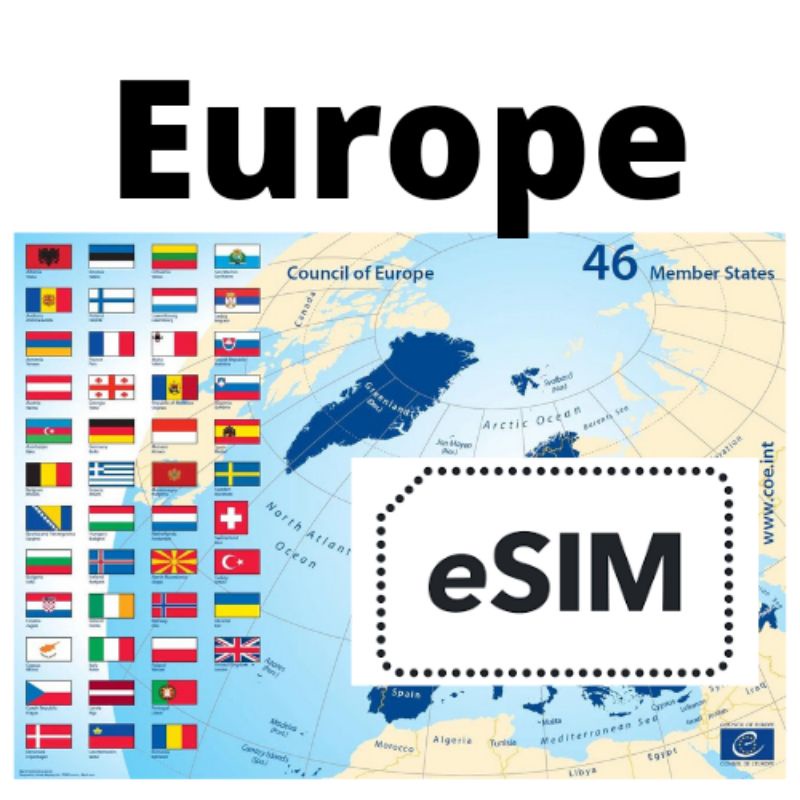 Europe Sim Card Unlimited Data + Switzerland (eSIM)