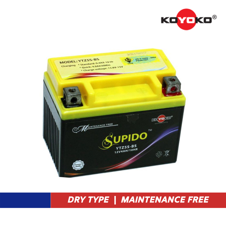 Warranty ✅ Bateri Motor KOYOKO YTZ5S utk Yamaha EGO S / EGO LC / Lagenda 110Z / 115ZR / 135LC Yamaha