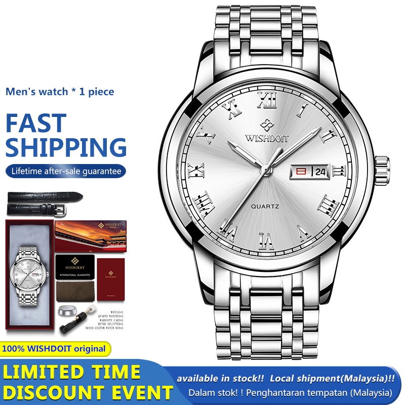 [Malaysia Stock]（Gift Set）WISHDOIT Couple Watch Set Original Jam Tangan Pasangan Lelaki/Wanita/Perem