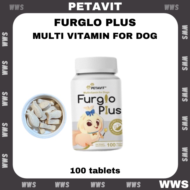 (Mix) Petavit Furglo Plus Dog Vitamin Dog Snack # 宠物维他命零食# FurGlo Multi Vitamin Fur Glow for Dog DHA