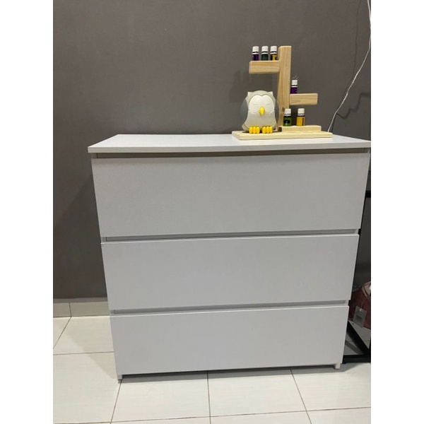 Ready Stock EWJ 6162 Wardrobe With 3 Door/ Almari 3 Pintu / White