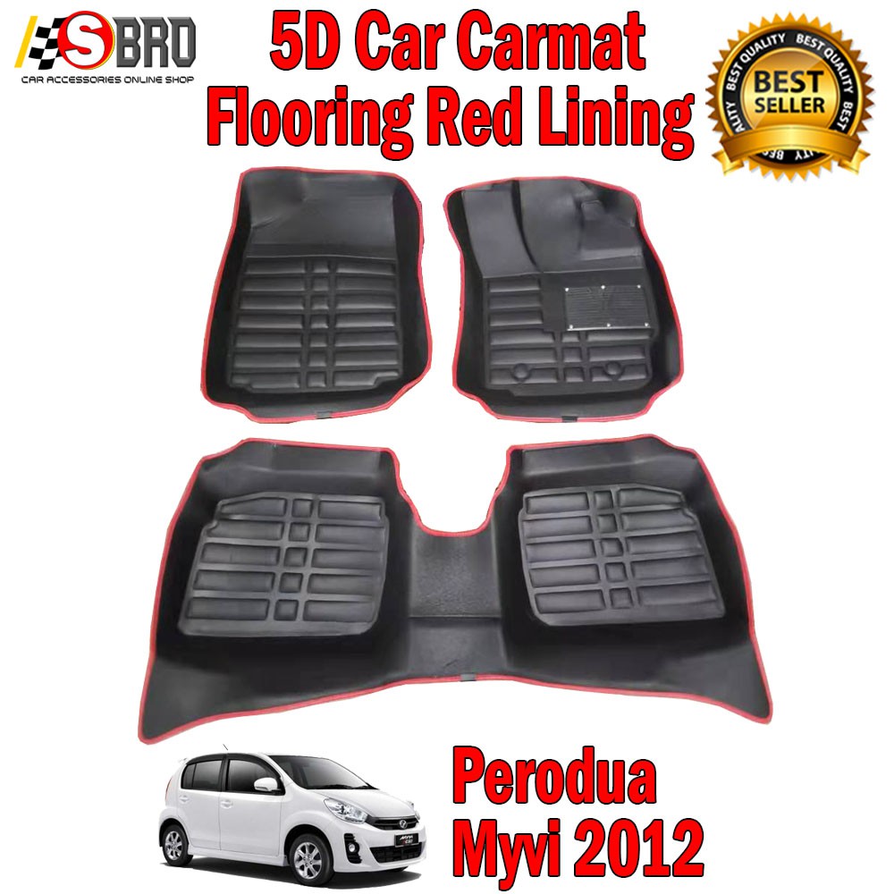 Perodua Myvi 2012-2017 Myvi SE/Myvi Lagi Best /Myvi Adance 5D Carpet Car Mat Floor Mat OEM Karpet Ca