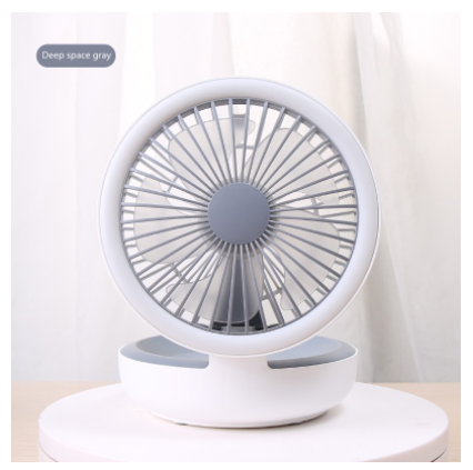 Mini Portable Desktop Fan USB Rechargeable LED Light With Stand For Car/Laptop/Kereta/Kipas/Meja/Han