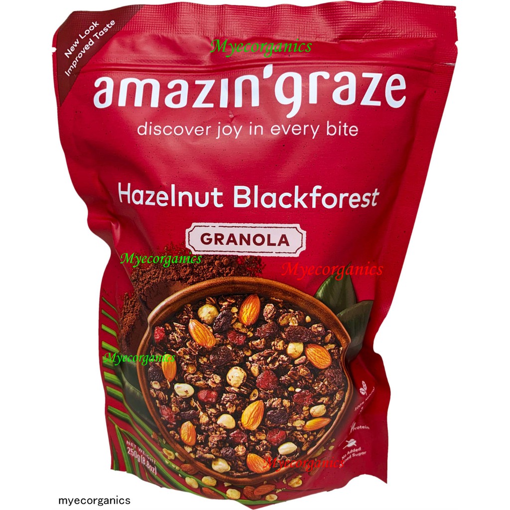 Amazin'graze Hazelnut Blackforest Granola 250G, EXP: 1/2022  [Ready to eat]