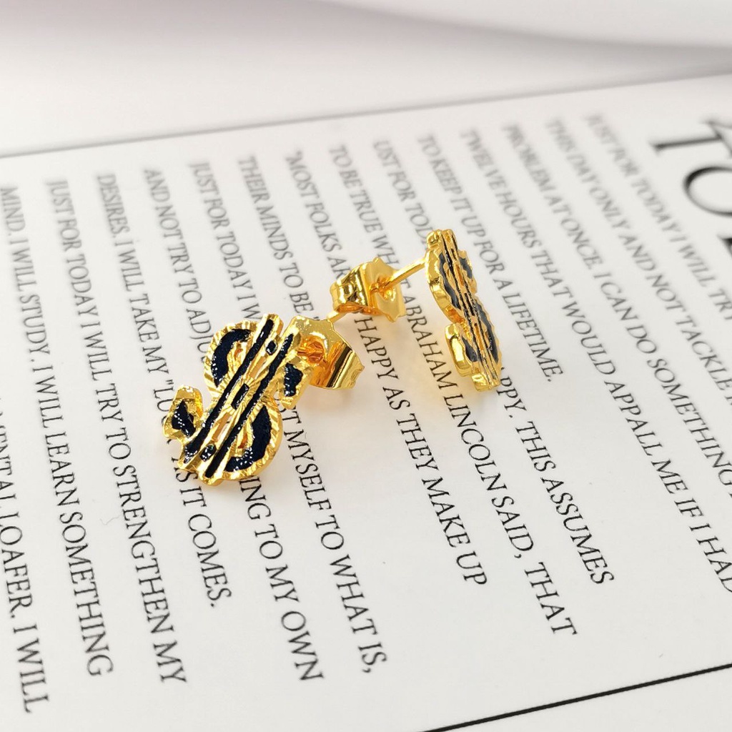 Elena Emas Korea Earring - Anting-Anting Ohm,Sunskrit,Dollar,Sempoa(EE221(EE222(EE223(EE224(EE225(EE