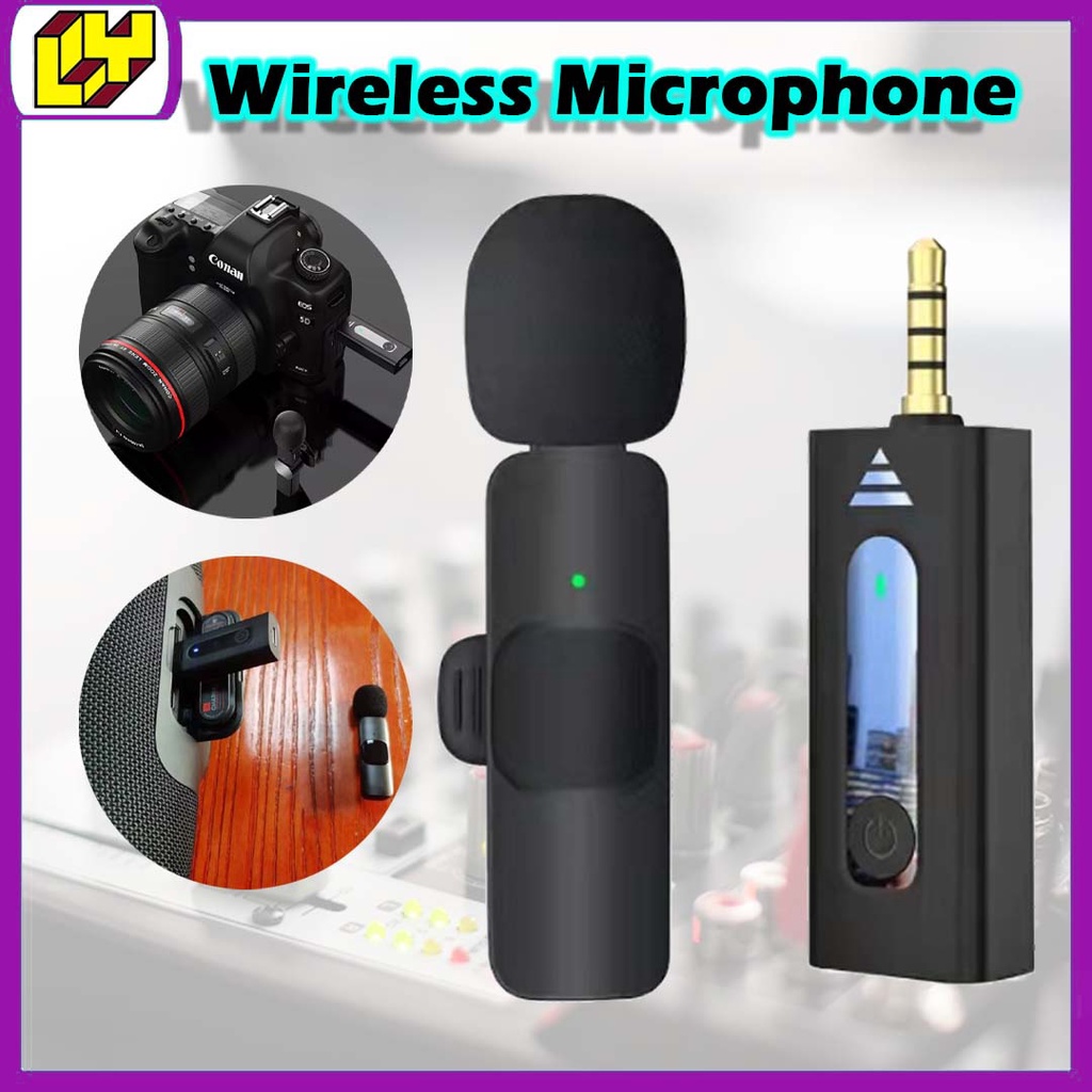 K35 Wireless Lavalier Microphone 3.5mm Portable Audio Video Recording Mini Mic for Speaker Camera Om