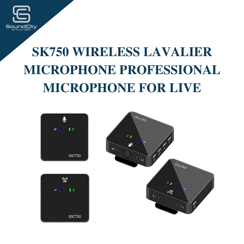 Wireless Lavalier Microphone SK750 Noice Cancelling Mic Suitable For Camera/Mobile Phone/Computer