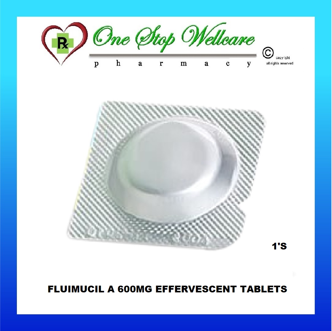 FLUIMUCIL A 600MG EFFERVESCENT TABLETS (1'S / 2'S / 10'S) / 100MG / 200MG SACHETS (1'S / 30'S)