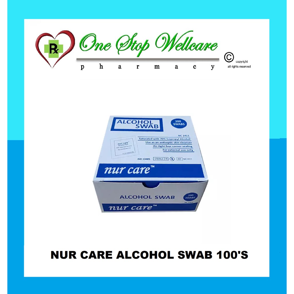 NUR CARE ALCOHOL SWAB (STANDARD / USP GRADE / PREMIUM / BD) 100'S / 200'S