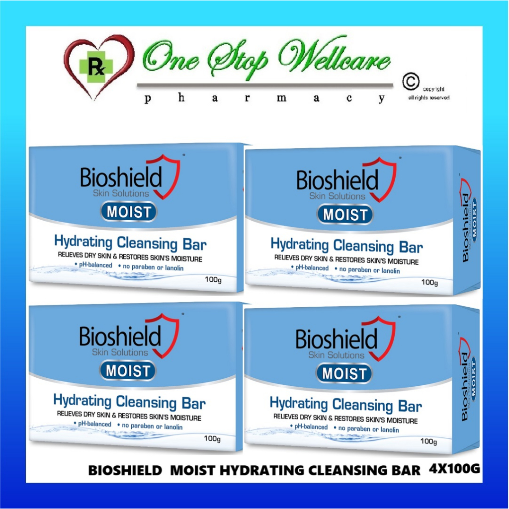 BIOSHIELD SKIN SOLUTIONS MOIST HYDRATING CLEANSING BAR 100G / 4X100G (EXP:03/2027)