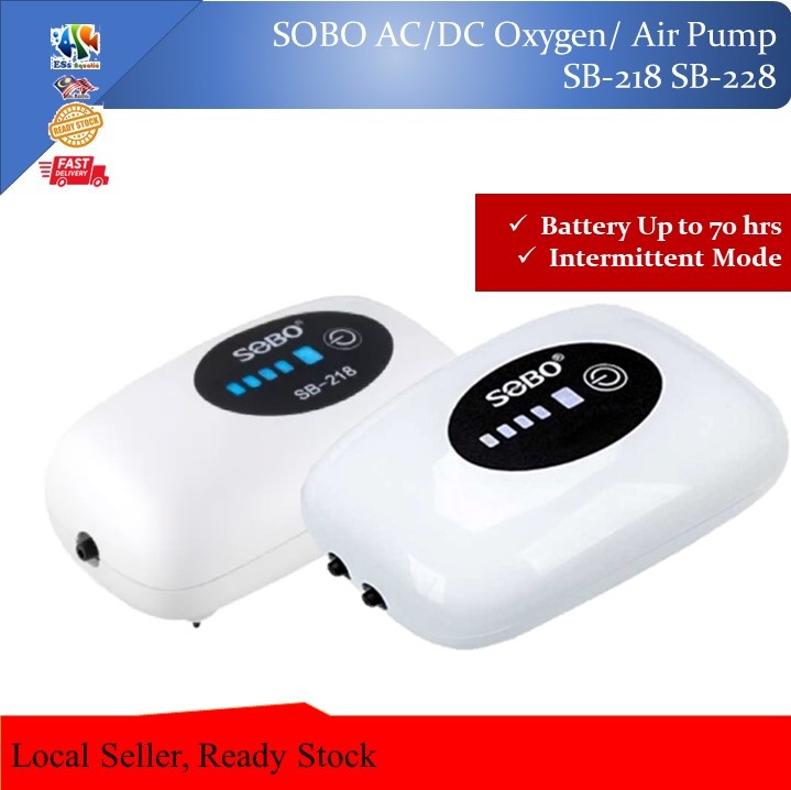 SB Aquarium AC/DC Oxygen Pump, Oxigen pum Akuarium ACDC, ACDC增氧泵 SB-218 SB-228