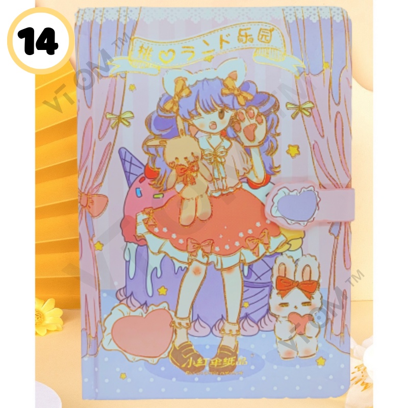 VTOM 32K Paper Size (13cm x 18.5cm) Hardcover Notebook Korean Style Color Page Planner Book Journal 