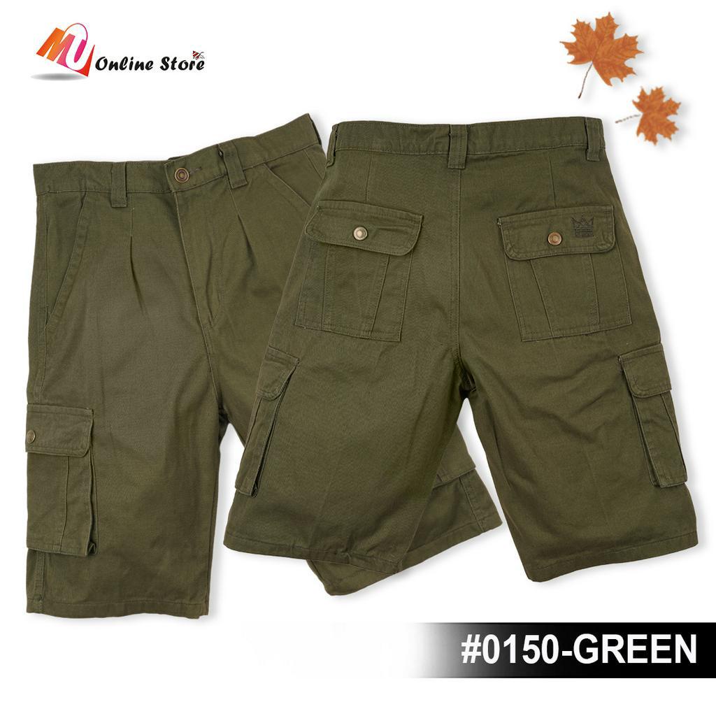 MU ELMER SELUAR POCKET PENDEK DEWASA / SELUAR 6 POCKET BERWARNA / MEN SHORT PANTS / CASUAL SHORT PA
