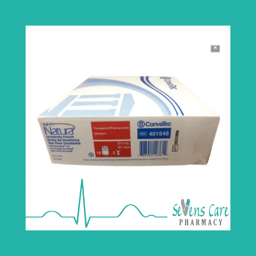 Convatec 401545 SUR-FIT Natura Urostomy Pouch (57mm, Transparent)
