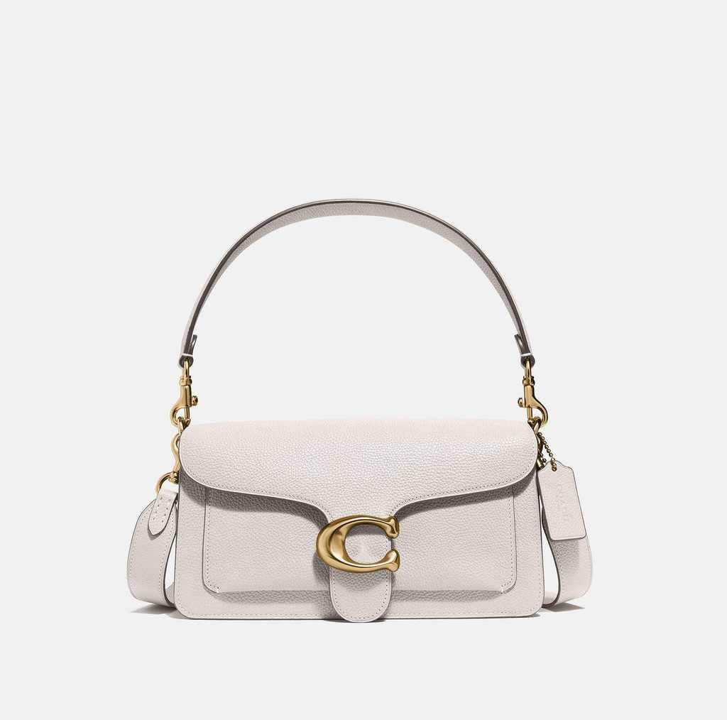 [Luxuco] Coach 73995 Tabby Shoulder Bag 26 Women Handbag Luxury Beg Tangan Perempuan White