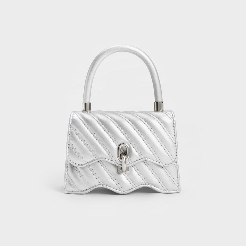   Ready stock Freja Wavy Quilted Top Handle Bag Ladies Sling Bag