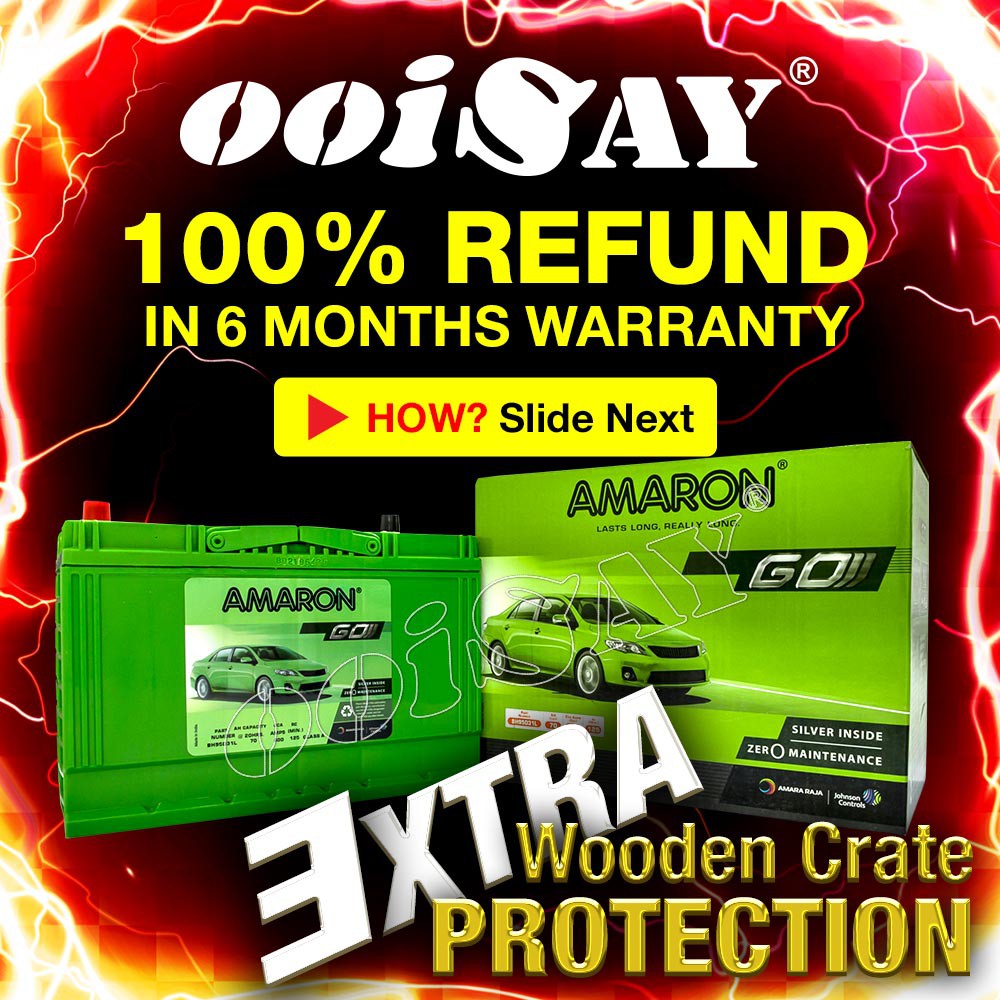 AMARON GO N70ZL | NX120-7L | 95D31L (MF) - 70AH - Car Battery - NISSAN Urvan, Navara, ISUZU DMax, TO