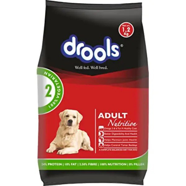 DROOLS 100% VEGETARIAN DRY DOG FOOD 1.2KG