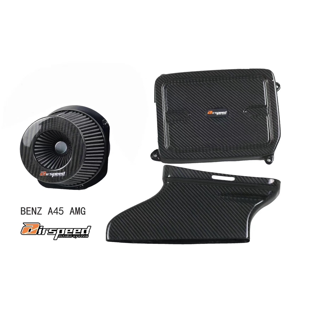 Airspeed Carbon Fiber Cold Air Intake System Kit for Mercedes Benz AMG A45 2.0T W176 2014-18
