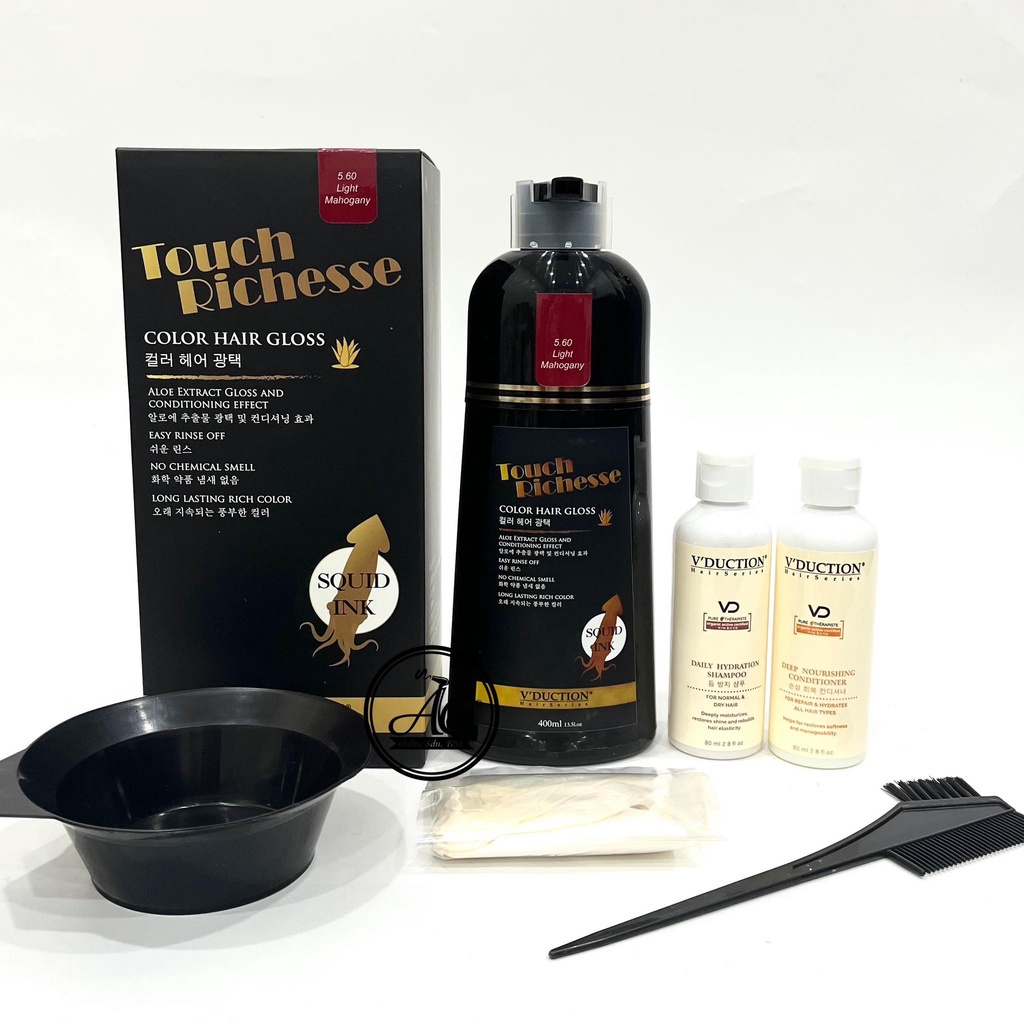 Vduction Touch Richesse Colour Hair Gloss 400ml V'duction Hair Dye Set