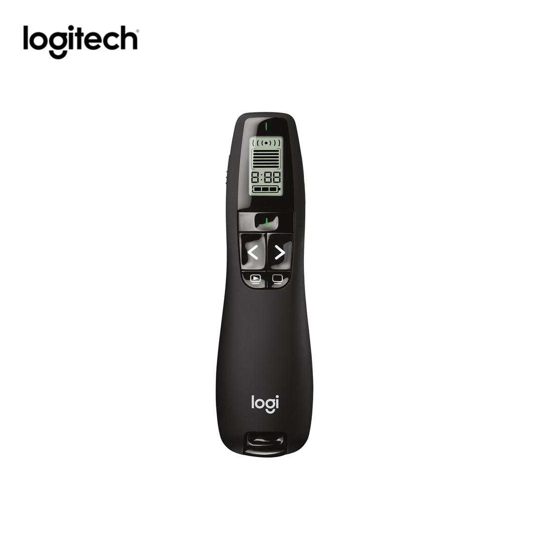 Logitech Professional Presenter R800, Wireless Presentation Clicker Remote with Green Laser Pointer 