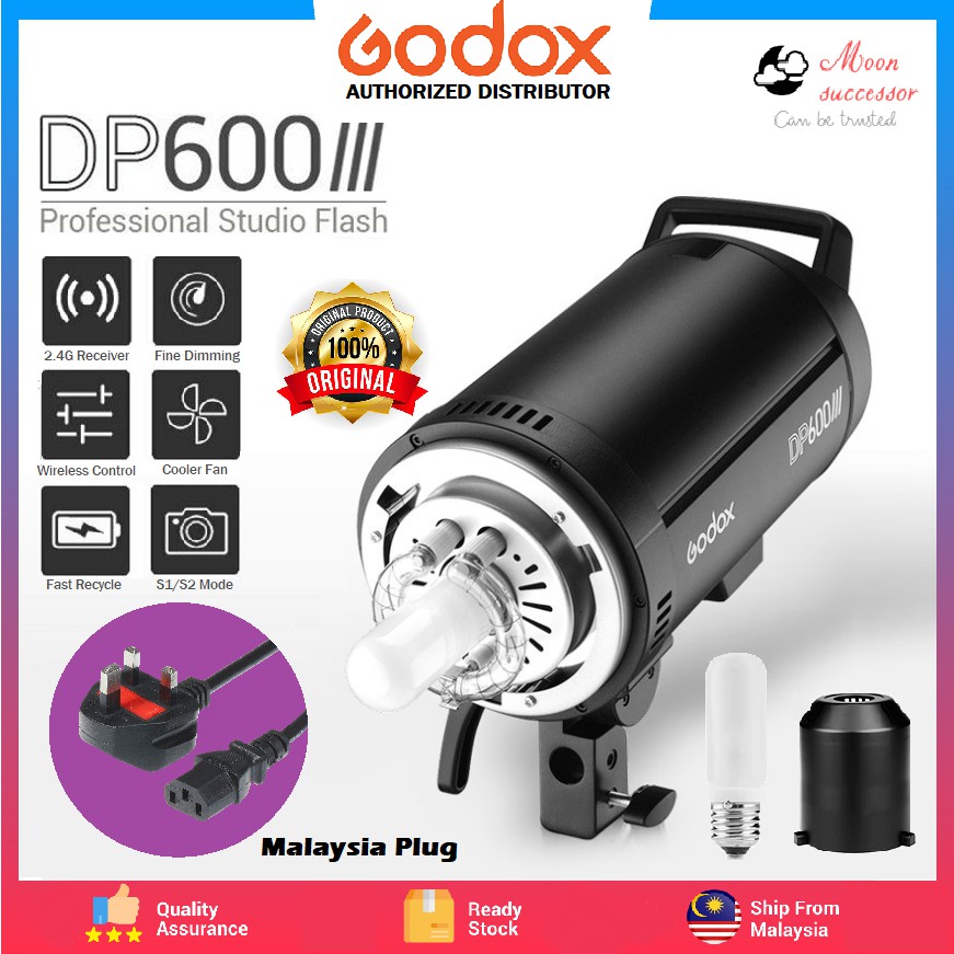 (Latest Version) Godox DP600III 600W 220V 2.4G Monolight Studio Strobe Flash Light DP600 III