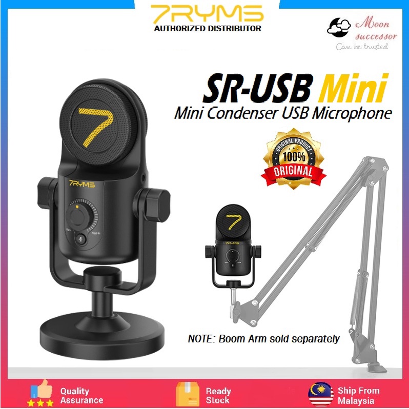 7RYMS SR-USB MINI Desktop Cardioid Condenser USB Microphone Professional Studio Mic Pickup Low Noise