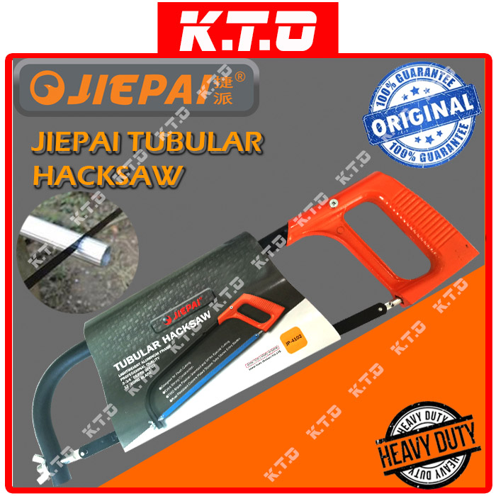 JIEPAI 12INCH TUBULAR HACKSAW FRAME WITH ADJUSTABLE FRAME INCLUDED SAW BLADES HIGH QUALITY HEAVY DUT