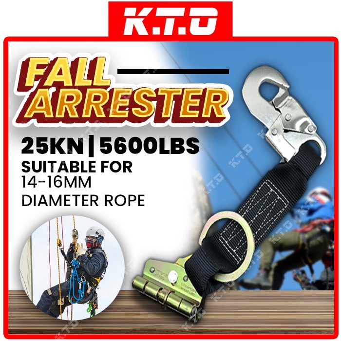 Fall Arrestor Protection Self-Locking Anti Fall Protective Rope Gear Safety Harness Belt Sets / Lift