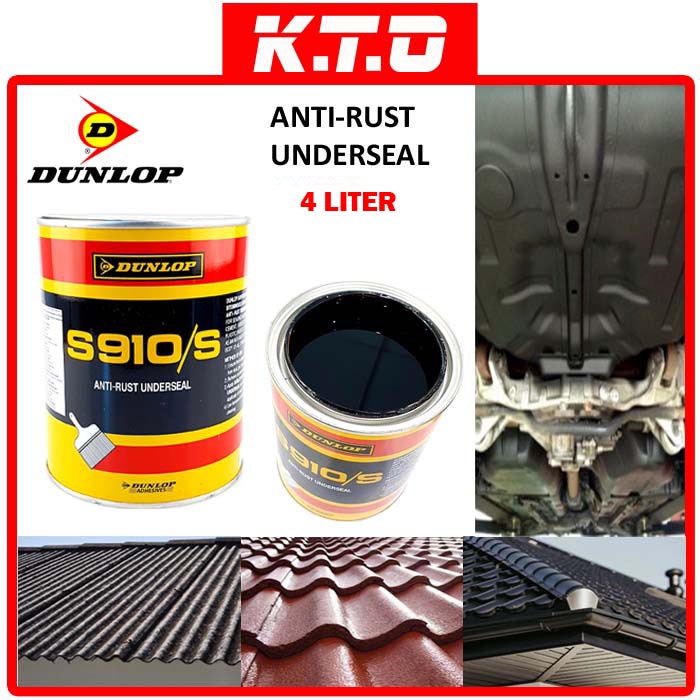 [ 1L, 4L ] DUNLOP S910/S 1LITER 4LITER ANTI-RUST UNDERSEAL S910/S / KALIS KARAT BAWAH KEDAP / 黑油膏