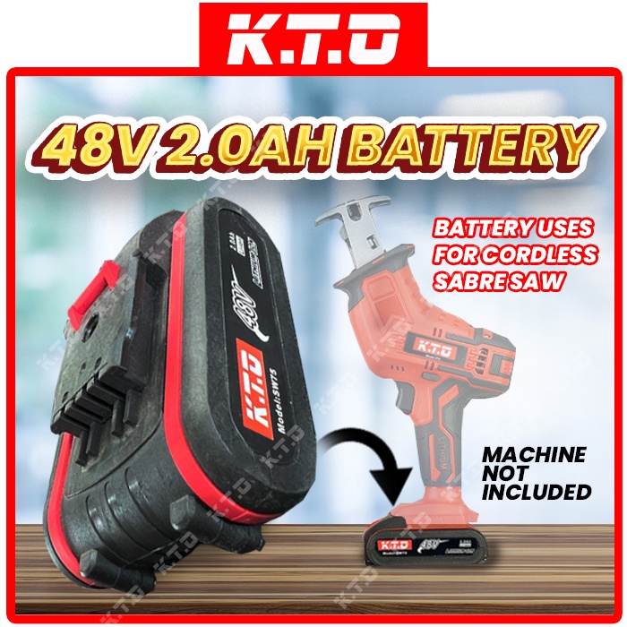 KTO 48V Electric Cordless Battery Sabre Saw PVC Wood Metal Cutting Cutters Saw / Gergaji Elektrik Mu