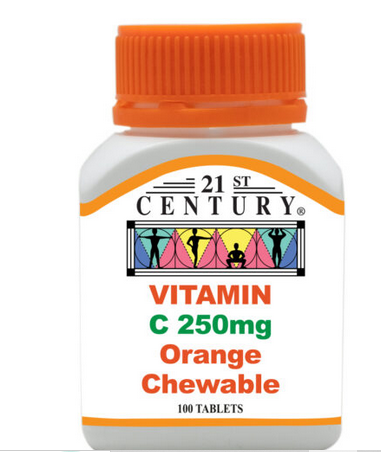 21st Century Vitamin C 250 – Orange Chewable