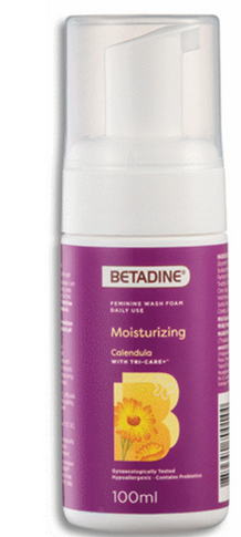 Betadine Feminine Wash Foam Daily Use (Moisturising Calendula) 100mL