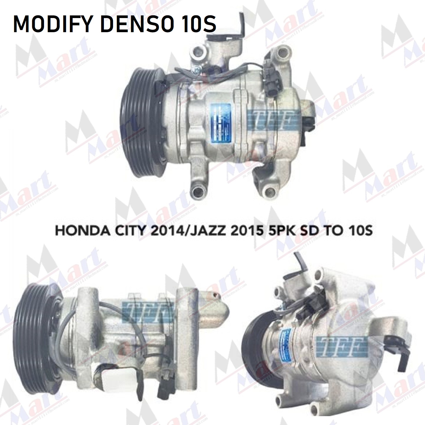 Honda City 2014-2020 (T9A / GM6) / Jazz 2014-2020 (GK) Air Cond Compressor (Sanden / Modify New)