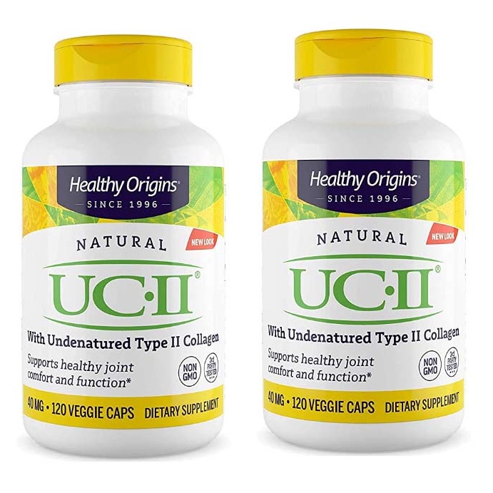 2 Packs Healthy Origins UC-II (Undenatured Type II Collagen) 40 mg 120 Veggie Caps