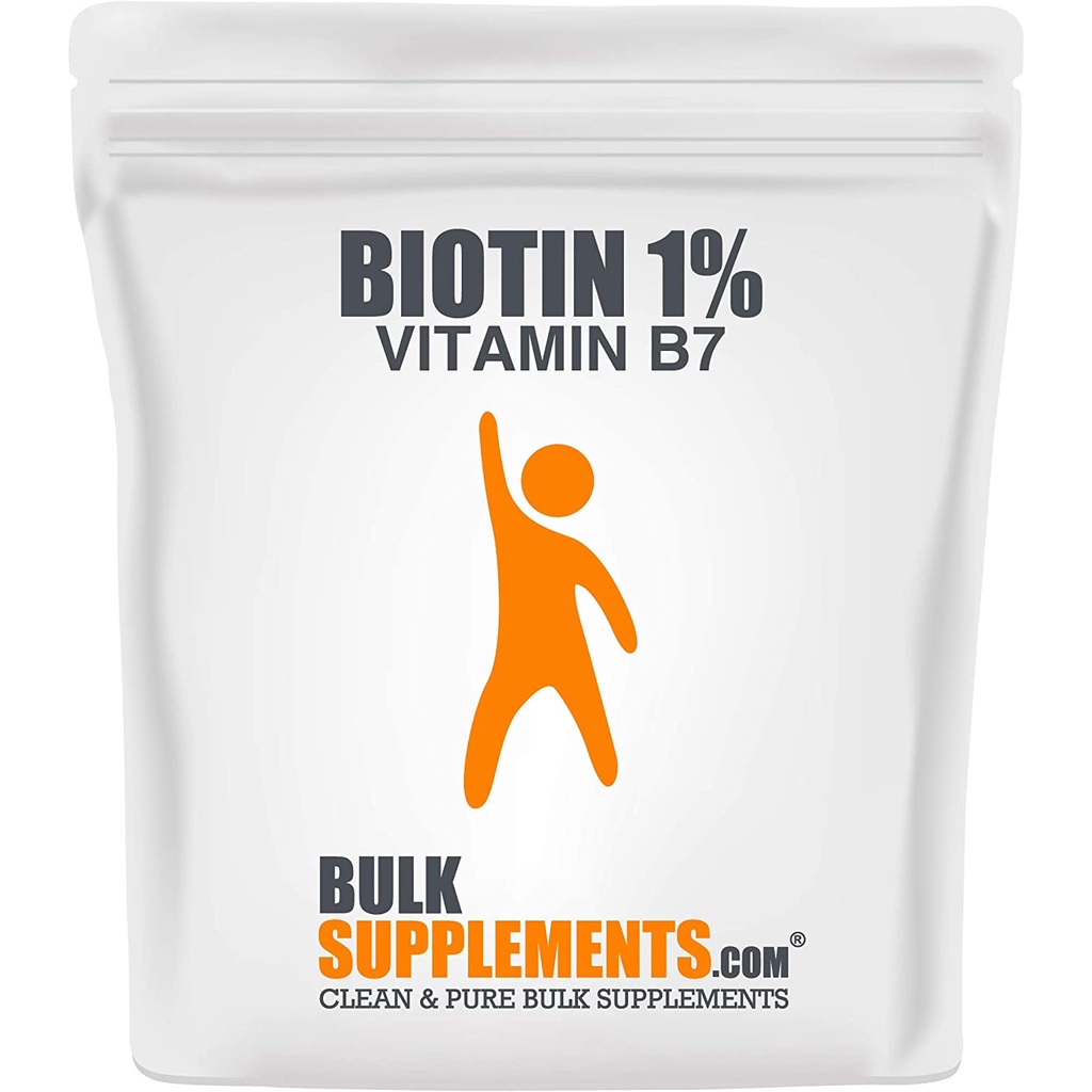 BulkSupplements Biotin 1% Vitamin B7 Powder 250 Grams Biotin Vitamins