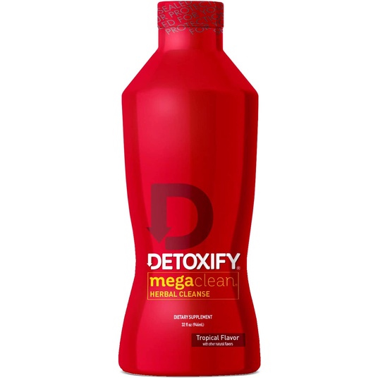 Detoxify Mega Clean Herbal Cleanse – Tropical – 32 oz – Professionally Formulated Herbal Detox Drink