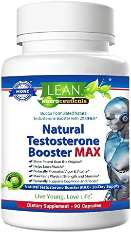 LEAN Nutraceuticals Testosterone Booster for Men Over 50, Max Male Test Enhancing Pill, Super Workou