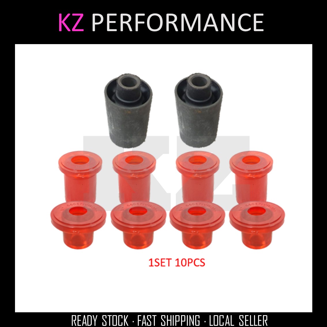 SILICONE REAR SPRING LEAF SPRING BUSH 1SET 10PCS !!! NISSAN URVAN E25
