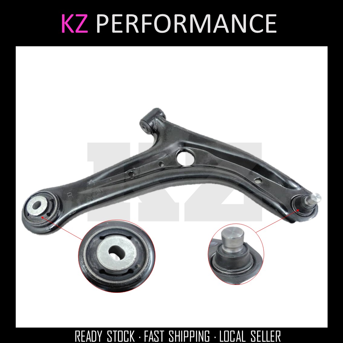 FRONT LOWER ARM RIGHT - D651-34-300 FORD FIESTA (2008 - 2019) MAZDA MAZDA2 DE (2007 - 2014)