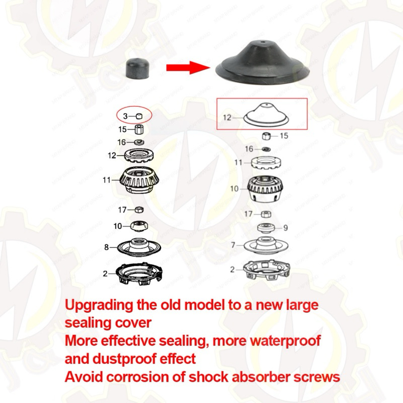 HONDA JAZZ GD /GK ,CITY TM0 / T9A , HRV T7A ABSORBER MOUNTING CAP COVER