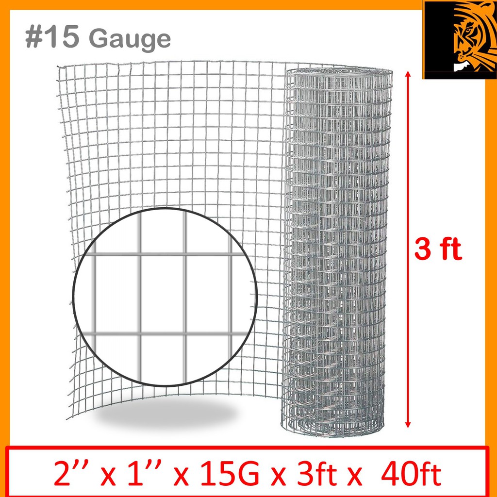 SONCO 2" x 1" x 15 G x (3ft/4ft) x 40ft Galvanized BRC Welded Iron  Netting Garden support Netting /