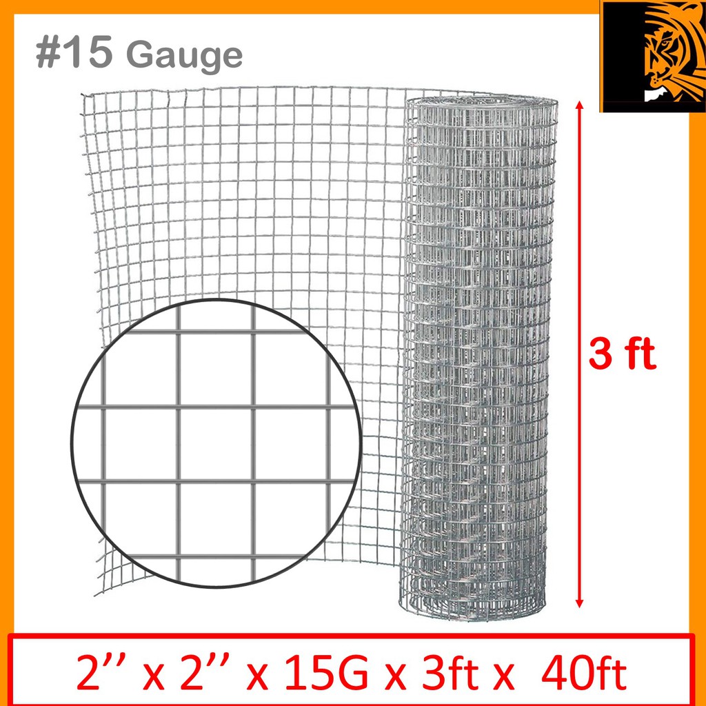 SONCO 2" x 2" x 15 G x (3ft/4ft) x 40ft Galvanized BRC Welded Iron  Netting Garden support Netting /