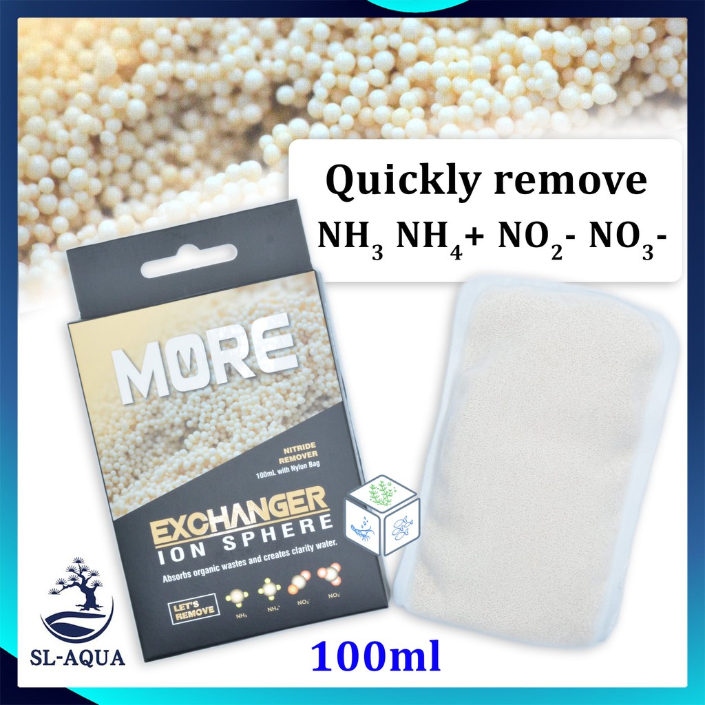 SL Aqua Exchanger Ion Exchange Resin Filter Media 100ml | media filter nitrate nitrite ammonia remov