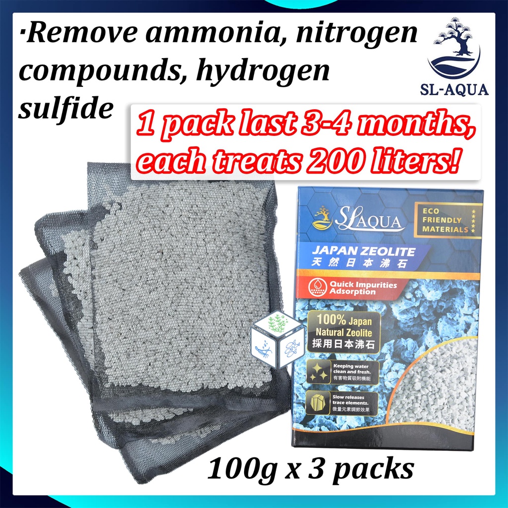 SL Aqua Aquarium Zeolite Filter Media | zeolite aquarium media filter nitrate nitrite ammonia remove