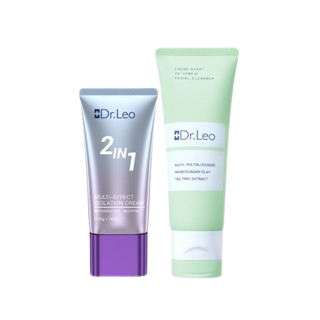 Dr.Leo Brightening Skincare Set with Multi-Effect Isolation Cream Face Primer Cream