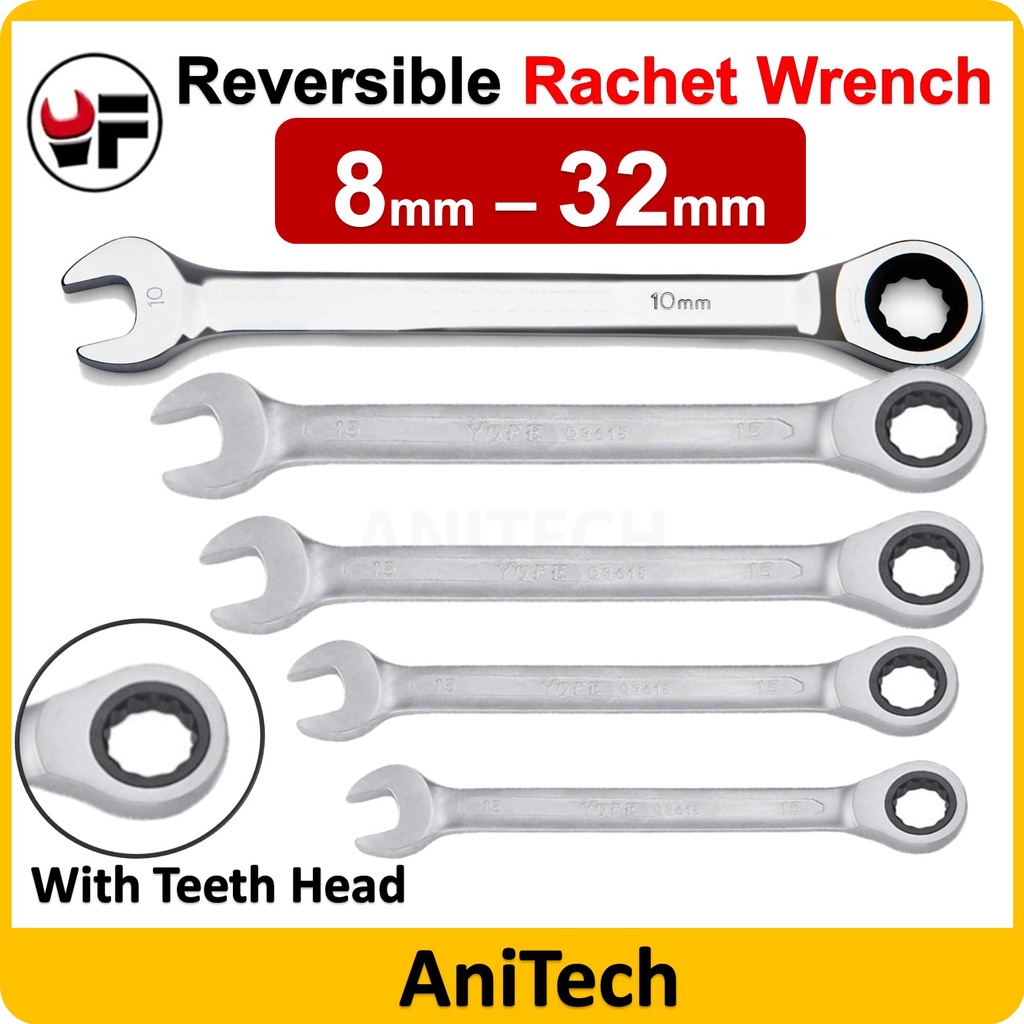 Car Repair 8 9 10 11 12 13 14 15 16 17 19 21 22 24 27 30 32 mm Taiwan Ratchet Wrench Kit Spanar Repa
