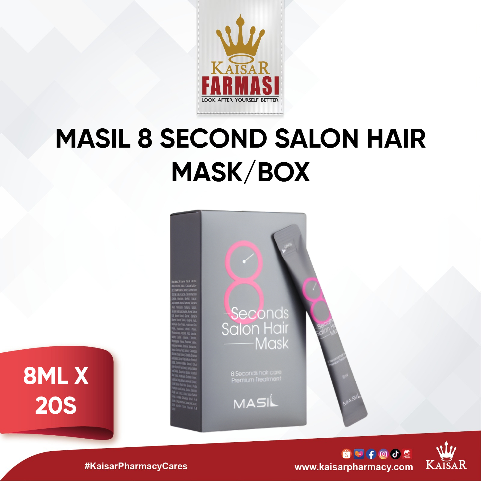 MASIL 8 SECOND SALON HAIR MASK 8ML 20PCS/BOX 