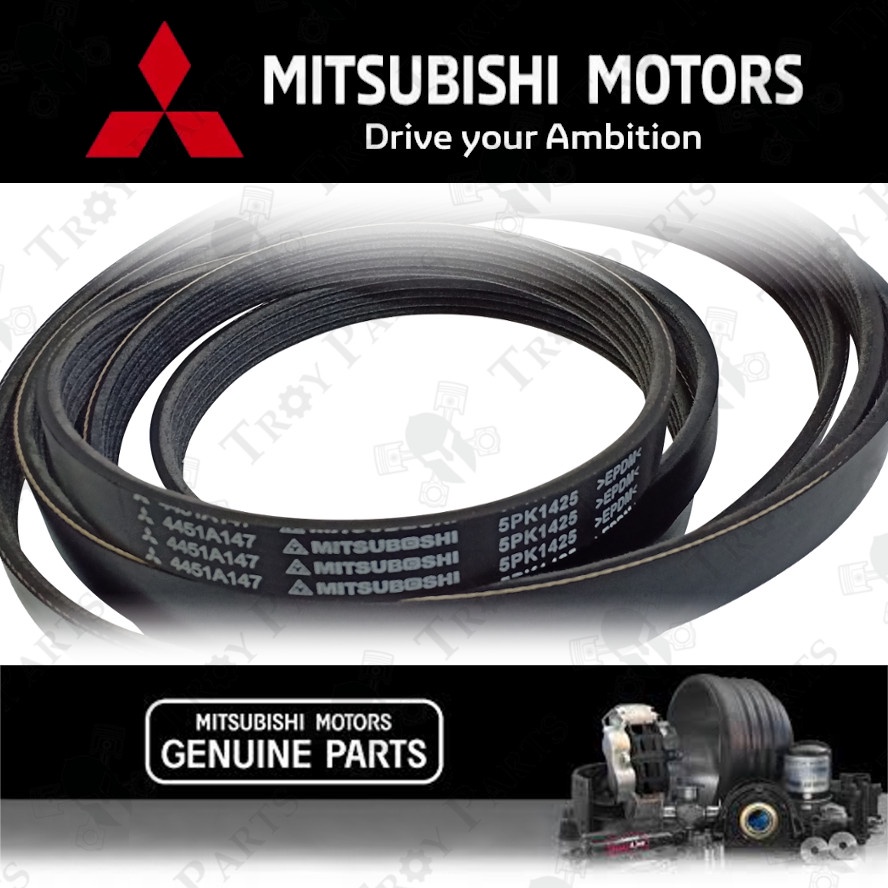 Original Mitsubishi Power Steering Aircond Fan Belt 4451A147 for Mitsubishi Triton 2.4 2017 Mivec KL
