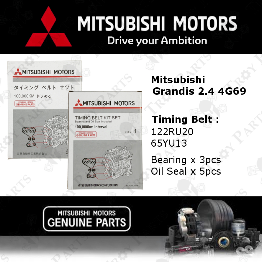 Mitsubishi 100K Timing Belt Kit Set MZ690624 for Grandis 2.4 4G69 NA4W Outlander 2.4 2003- ( 122RU20